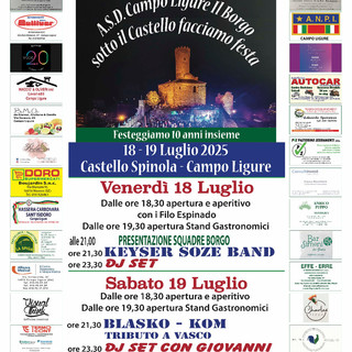 CAMPO LIGURE IL BORGO Venerdi e sabato la grande festa a Castello Spinola