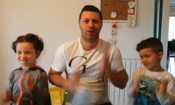 VIDEO #IOPALLEGGIOACASA CON Cristian Cattardico e family....