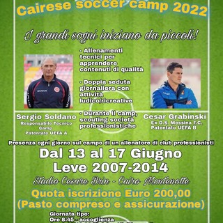 CAIRESE SOCCER CAMP 2022