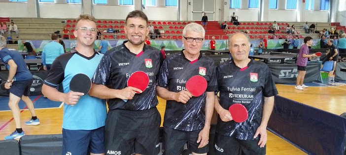 Tennistavolo, tris di medaglie per il Toirano ai campionati regionali
