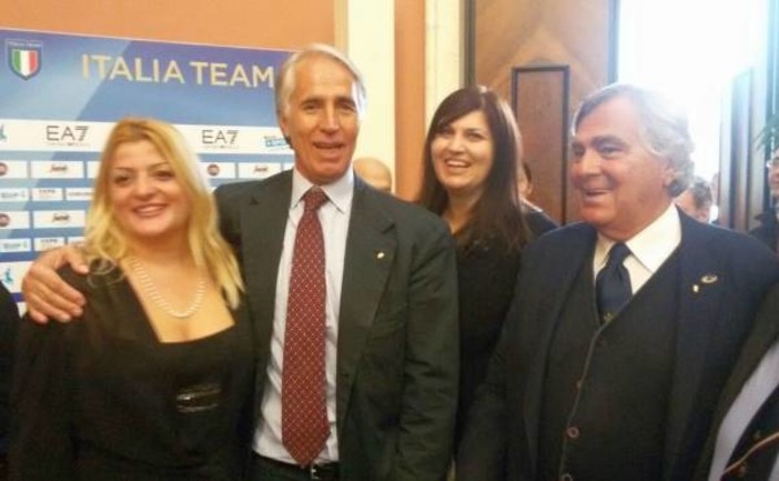 Nella foto l'Assessore allo Sport del Comune di La Spezia, Patrizia Saccone, al fianco del Presidente del Coni, Giovanni Malagò.
