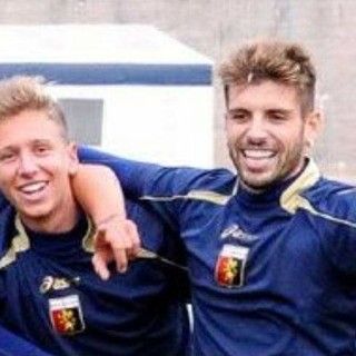 Massimiliano giovanissimo al Genoa a fianco di Miguel Veloso