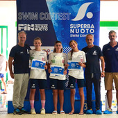 da sinistra mantovani guerra e baldini insieme alle azzurre