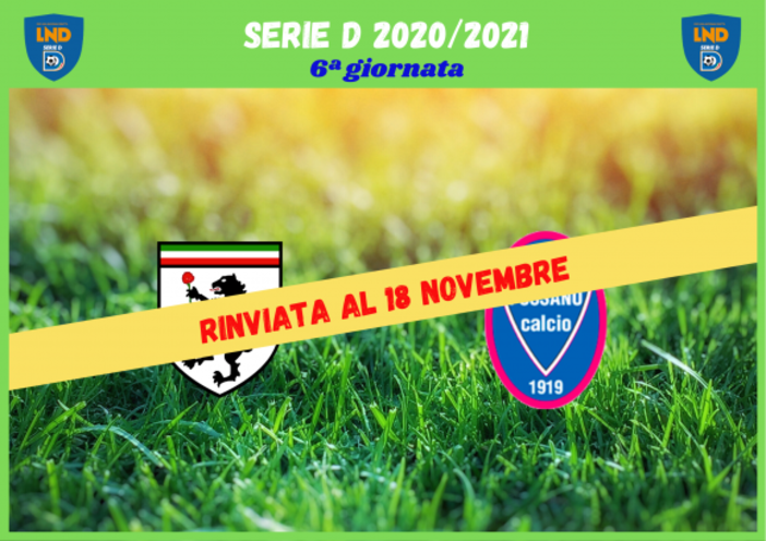 SERIE D Non si gioca neppure Derthona-Fossano