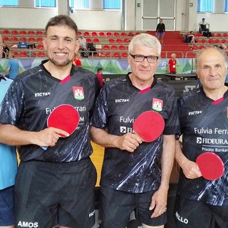 Tennistavolo, tris di medaglie per il Toirano ai campionati regionali