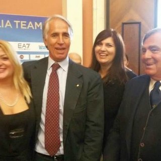 Nella foto l'Assessore allo Sport del Comune di La Spezia, Patrizia Saccone, al fianco del Presidente del Coni, Giovanni Malagò.