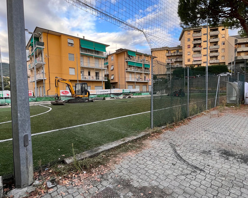 LAVAGNESE Iniziati i lavori sul campo di Via Ekengren