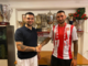 Nella foto il Presidente Filippo Fenelli posa con il nuovo acquisto Yuri Papi
