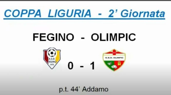 VIDEO/FEGINO-OLIMPIC 0-1 Il filmato della partita decisa dal gol di Addamo