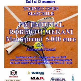 Tennis - Memorial &quot;Roberto Merani&quot; a Settembre al Circolo Spezia