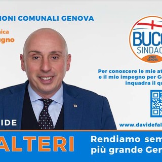 ELEZIONI AMMINISTRATIVE GENOVA/GIUGNO 2022 - Davide Falteri: &quot;Rendiamo sempre più grande Genova&quot;