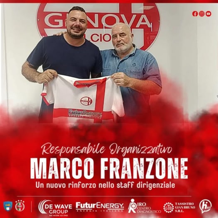 GENOVA CALCIO Un nuovo ingresso in società