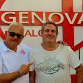 Gazzano con Rosario Aveni della Genova Calcio