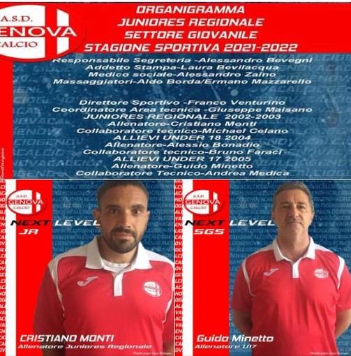 GENOVA CALCIO Due novità per il settore giovanile