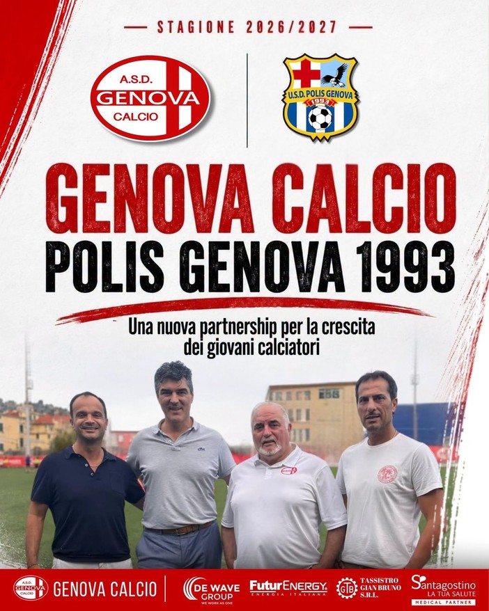 GENOVA CALCIO-POLIS GENOVA Una nuova partnership per la crescita dei giovani calciatori GENOVA CALCIO-POLIS GENOVA Una nuova partnership per la crescita dei giovani calciatori