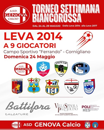 TORNEI GENOVA CALCIO Domenica a Cornigliano di scena i 2014