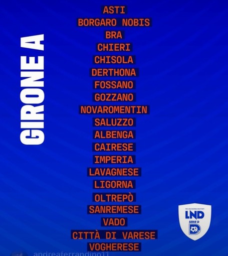 SERIE D Sette liguri nel girone A