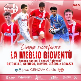 GENOVA CALCIO La conferma di cinque giovani