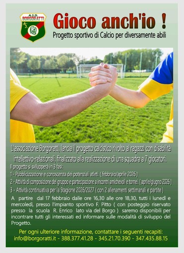 GIOCO ANCH'IO: il nuovo progetto del Borgoratti