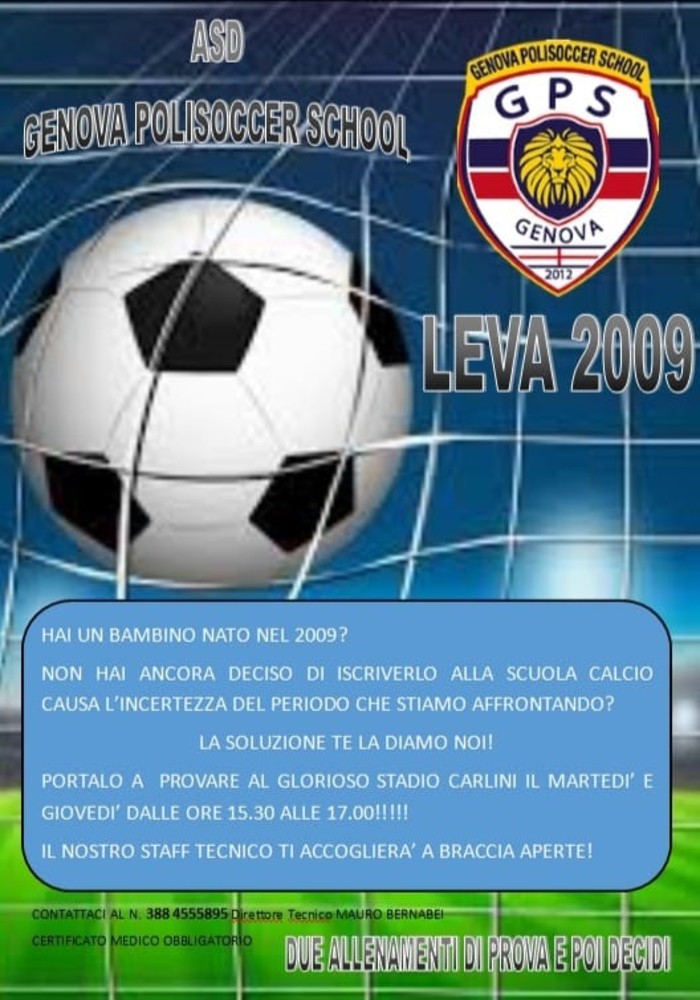 GENOVAPOLISOCCER SCHOOL Open Day per i 2009