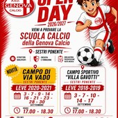 GENOVA CALCIO Gli Open Day a Villa Gavotti e in via Vado