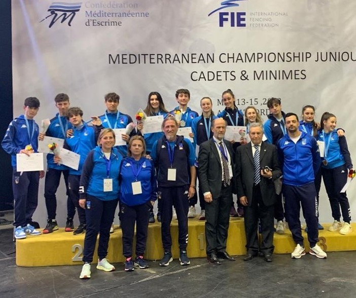 SCHERMA / CAMPIONATI DEL MEDITERRANEO CADETTI E GIOVANI AL SALT 2022 BENEDETTA MADRIGNANI TERZA NELLA SPADA FEMMINILE CADETTE