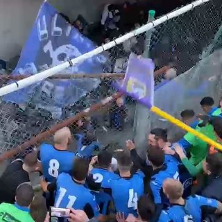 VIDEO/IMPERIA-SANREMESE Come si caricano i nerazzurri di Lupo prima della partita e come festeggiano alla fine coi propri tifosi