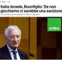 ITALIA-ISRAELE L'intervento di Tiziano Pesce: &quot;Lo sport non può essere neutrale&quot;