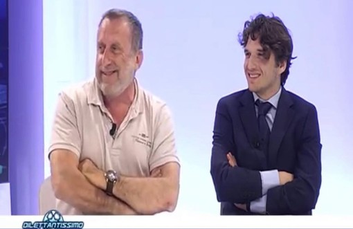 Sergio e Tommaso Imperato, insieme durante una trasmissione di Dilettantissimo Sergio e Tommaso Imperato, insieme durante una trasmissione di Dilettantissimo
