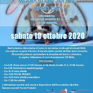 WHEELCHAIR TENNIS OPEN DAY - Genova, 10 ottobre 2020