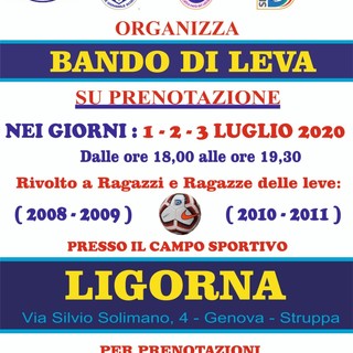 LIGORNA Bando di leva per ragazzi e ragazze nati nel 2008, 2009, 2010 e 2011