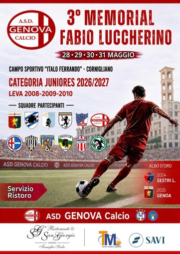 GENOVA CALCIO Parte oggi il Memorial Luccherino GENOVA CALCIO Parte oggi il Memorial Luccherino