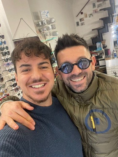 Luca Lo Cicero di Ottica Moradei, qui con Curabba del Busalla, uno dei tanti premiati