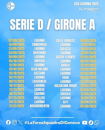 SERIE D GIRONE A Ecco il calendario: il commento di Alberto Saracco