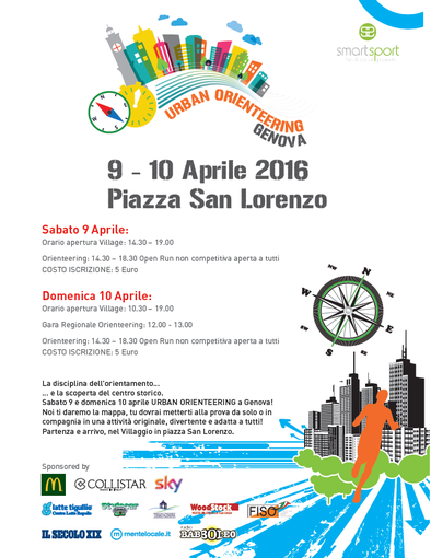 A Genova tutto pronto per Urban Orienteering 2016