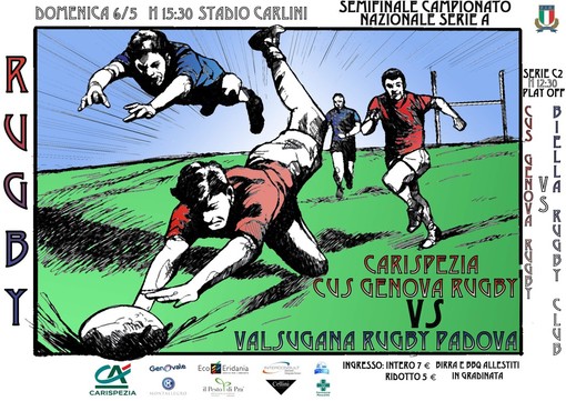 Domenica di fuoco per il Carispezia Cus Genova Rugby