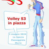 Volley S3 in piazza venerdì 3 maggio alla Spezia  con Andrea Lucchetta e Valerio Vermiglio