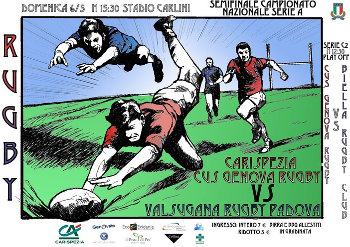 Domenica di fuoco per il Carispezia Cus Genova Rugby