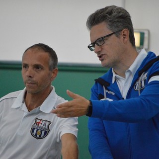 Matteo Fortuna, a destra, quo con il mister Michele Lombardo