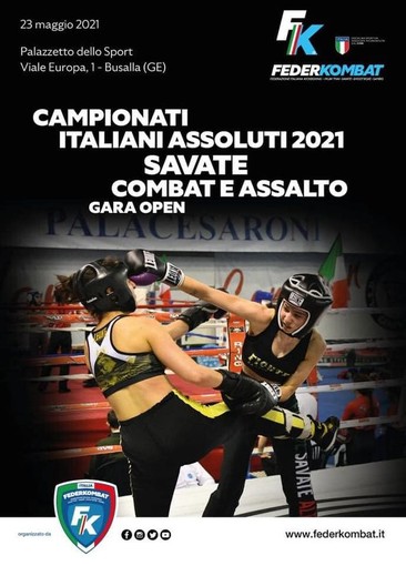 A Busalla domenica prossima i Campionati Italiani Assoluti di Savate