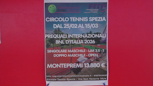 Tennis - Prequalificazioni agli Internazionali verso il vivo a S. Venerio