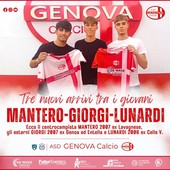 GENOVA CALCIO Tesserati 3 giovani fuoriquota