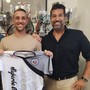 Malinconico con uno dei nuovi arrivi della Superba, Cappannelli