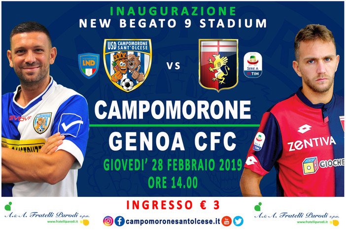 28 febbraio: inaugurazione del “New Begato 9 Stadium”
