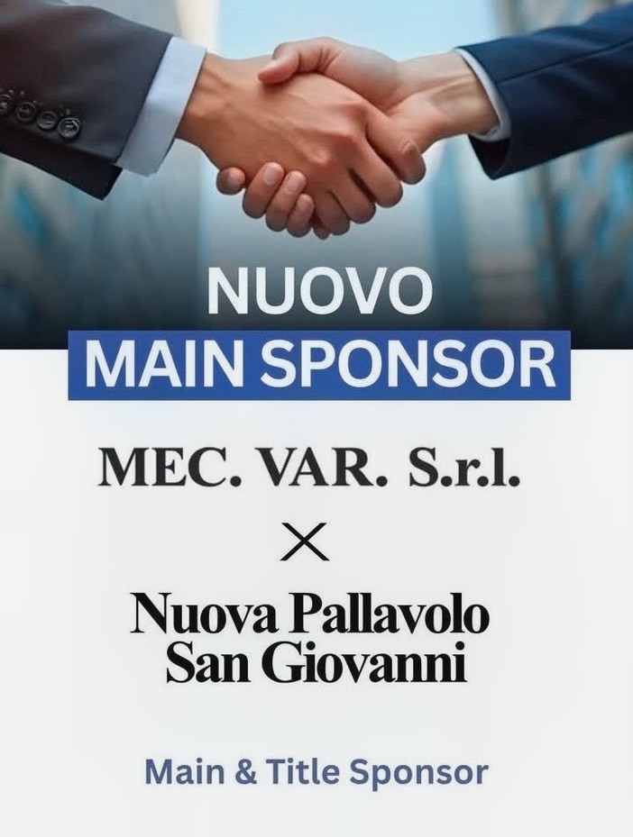 NUOVA PALLAVOLO SAN GIOVANNI Mec. Var. srl nuovo main & title sponsor! NUOVA PALLAVOLO SAN GIOVANNI Mec. Var. srl nuovo main & title sponsor!
