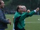 Beppe Maisano esulta il giorno della vittoria della Sestrese al Grondona di Pontedecimo (1 novembre 2006)