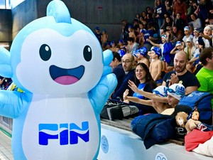 La nuova mascotte FIN Liguria alle Final Four di Coppa Italia