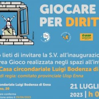 Giocare per diritto, aspettando i papà: inaugurazione a Enna