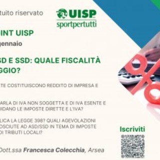 Sport Point Uisp: martedì 20 gennaio nuovo webinar gratuito di consulenza Sport Point Uisp: martedì 20 gennaio nuovo webinar gratuito di consulenza