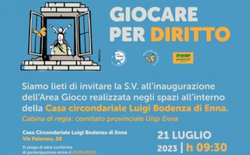 Giocare per diritto, aspettando i papà: inaugurazione a Enna